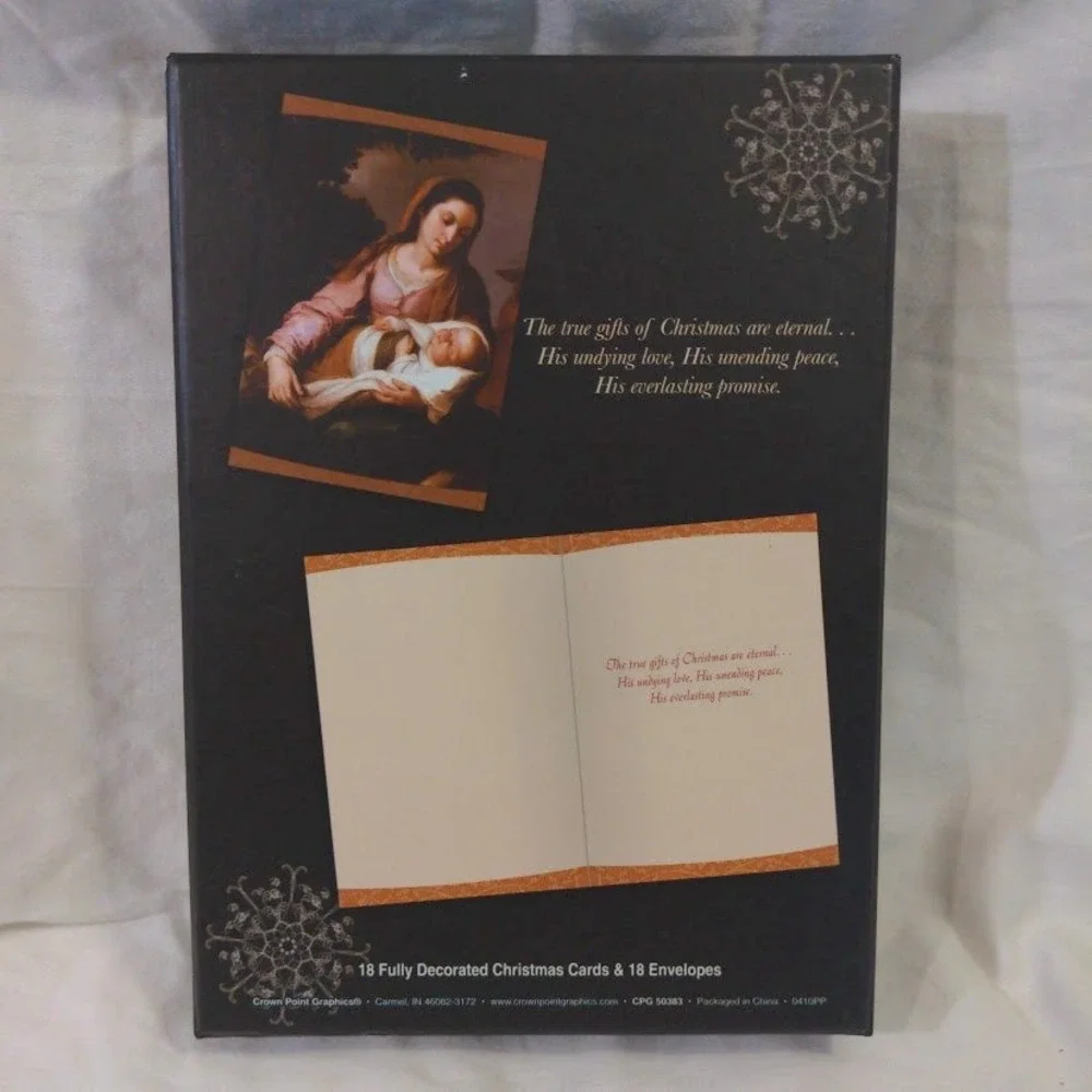 Religious Christmas Cards Set 54 Count Madonnina Murillo Flight Into Egypt Art